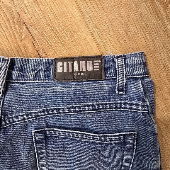 Vintage 80s High Waist Tapered Gitano Denim Jeans Womens Sz 12 30 Blue Med Wash - Picture 6 of 8